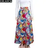 Moda opalizująca długa spódnica Wysoka talia Plus Rozmiar S-2XL Drukuj Dorywczo Eleganckie Dzikie Kobiety S Plaża Wakacyjne Panie 210515
