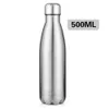 NOVITÀNuova bottiglia d'acqua sportiva a forma di cola da 500 ml 17 once Bottiglia d'acqua da viaggio isolata sotto vuoto Bottiglia per vuoto in acciaio inossidabile a doppia parete RRF11689