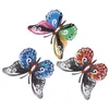 Obiekty dekoracyjne figurki 3pcs metalowe motyle wiszące wisiorka dekoracja dekoracji domowej ozdoby domowe