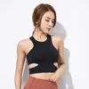 Hollow Out Backless Gym Fitness Crop Tops Women Women Dry Dry Nylon Workout Yoga Bras Sports Running Top Removable Pads Clothing