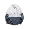 IEFB Spring Showing Contrast Color Workwear с длинным рукавом повседневные рубашки мужские казуал топы двойные карманы блузка 9Y6068 210524