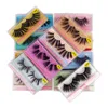 DHL Gratis 25mm Falsk ögonfransar Mjukt ljus Fake 3D Mink Eyelash Glitter Extension Faux Lashes med pensel smink