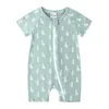 Summer Baby Boys Jumpsuits Kids Short Sleeve Clothing Toddler Girls Cotton Rompers Newborn 0-24M Babies Clothes Overalls