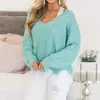 Off The Shoulder Autumn Sweater For Women Fringe Distressed Knitted Female Tops Long Sleeve Pullover Sweaters 210419