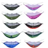 11Colors 260*140cm Hammock With Mosquito Net Outdoor Parachute Hammocks Field Camping Tent Garden Camping Swing Hanging Bed ZC820