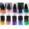 Wigs Synthetic Wigs 18'' Ombre Color 5 Clips In Hair Dark Roots Wavy Hairpieces For Girls Kids Women High Temperature Fiber