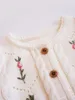 INS fille vêtements tricoté Cardigan à manches longues fleur simple boutonnage Design pull 100% coton haut hiver vêtements chauds