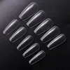 500 pz/set Ballerina Nail Art Suggerimenti Naturale Falso Bara Forma Piatta Copertura Completa Manicure Falso in magazzino