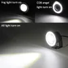 2x COB Auto LED Auto HeadLamp ange Yeux Hole Bague Brouillard Lumières Lentilles Phare de voiture Ampoules DRL Daytime Calculer 3.5 3.0 2,5 pouces