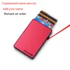 Men & Women Card Holders Wallets Fashion Automatic Aluminium Bank Holders for 6 Business ID Card Case