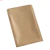 10x15cm (4x6in) 100pcs Thick Reclosable Package Flat Tear Notch Brown Kraft Paper Storage Bags With Zipper Topgoods