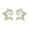 Star Shaped Stud Earrings Girl Women 18k Gold Filled Exquisitive Fashion Accessories