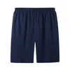 40 kg105kg sommar ny casual mens shorts Elastic Loose Cotton Drawstring midja Bermuda Shorts Black Navy Gray 4xl 5xl 6xl 210412