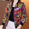 Мода Цветочная куртка Женщины Летние Пальто с длинным рукавом Базовый S Бомбардировщик Тонкий Офис Красные Топы Женские Воле 210922