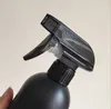 500ml/16Oz Disinfectant Alcohol Refillable Spray Bottles Large Capacity Black Color Plastic Packaging for Cleaning Aromatherapy