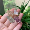 Pierścienie klastra Reiki Healing Stone Mankiet Otwarty Regulowany Pierścień Naturalny fluoryt Crystal przezroczysty kwarc cytryny ametystów dla kobiet WED3268193