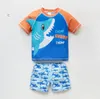 2022 Baby Kids Clothing Swim Две штуки летние бикини мальчик милый цветок печати динозавра пляж купание 6 стилей купальники7809865