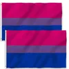 3 * 5ft LGBT Rainbow Flagga Tryck Bisexuella flaggor Polyester med mässing Grommets Holiday RRD7545