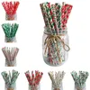 Disposable Dinnerware 25pcs Paper Straws Creative Mixed Drinking Straw Birthday Party Decorations Kids Baby Shower Wedding Supplies