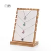 Smycken påsar väskor trendiga butiksfönster display bambu trä löstagbar halsband stativ lagring rekvisita tillbehör set wynn22