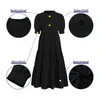 Femmes été DrBohemian SundrVONDA Vintage demi lanterne manches balançoire fête longue DrCasual Robe grande taille Vestidos X0529