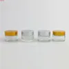 30 x 30g Mini Clear Cream Glass Jar Tom 1oz Kosmetisk Make up Provbehållare Emulsion Refillerbar Pot Silver Gold Lidgood