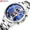 CURREN Fashion Design Men Watches Luxury Brand Mens Watch Casual Sport Wristwatch Chronograph Stainless Steel Waterproof Clock 210517