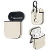 Luxurys Designers Fashion PU Läder Fodral för Apple Air Pods Pro Protective Cover AirPods 2/3 Trådlös Bluetooth Earphone Väska med kroklås Keychain