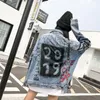 Women's Jackets 2021 Spring And Autumn Loose Graffiti Cool Denim Jacket Men Women Couple Y754