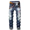 Hommes Denim Jeans Black Ripped Pants Meilleure version Skinny Broken H2 Italie STLYE Vélo Vélo ROCK ROBAN REVAL