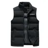 Giacca da uomo di marca personalizzata Autunno Inverno Gilet caldo Giù Giacca senza maniche in cotone Gilet Uomo Cappotto da uomo caldo all'aperto 211104