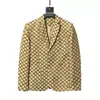 22Western Designer de vêtements pour hommes Blazers mélangent des vêtements de luxe manteau slim fit décontracté grille géométrie patchwork imprimé robe de mode masculine 302U