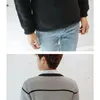 Suéteres masculinos malhas malhas suéter quente retalhos redondos de colarinho de colarinho casual pullovers de roupas de rua 2022 homens roupas