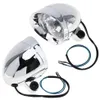 Iluminación para motocicleta, 1 par, 10W, faros delanteros universales para motocicleta, luz antiniebla tipo bala Retro para motocicleta, luz auxiliar para Harley