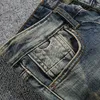 Włoski styl moda mężczyźni dżinsy retro myjnia wysokiej jakości elastyczna bawełna szczupły spodnie dżinsowe vintage projektant długie spodnie K851