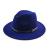 Jazz Panama Hut Männer Frauen Fedora Hüte Damen Breite Krempe Kappe Mann Frau Top Caps Leopard gürtel Trilby Herbst winter Großhandel