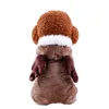 Dog Apparel Warm Lovely Pet Hoodie Clothes Coral Fleece Puppy Coat Four Legs Design Elk Christmas Cosplay Costumes