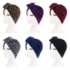 Damen-Turban-Kopfbedeckung, dehnbar, mit geknotetem Aufdruck, Damen-Nachtschlafmütze, Chemo-Mütze, Haarpflege, Mode-Accessoires, Chemo-Mütze