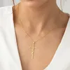 2021 nuova collana con ciondolo croce in acciaio inossidabile collane di fede per donna uomo gioielli di moda regalo collana Chian maglione