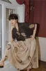 CheerArt Ukiyoe Vintage Long Midi Skirt Womens High Waist Skort Estetic A Line Japanese Summer Fashion 210621