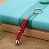 Röd laserpekare penna nyckelring med vit LED Light Show Portable Infrared Stick Funny Cats Pet Toys Wholesale 2185 V2