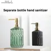 High Quality Large 400ML Manual Soap Dispenser Clear Glass Hand Sanitizer Bottle Containers Press Empty Bottles Bathroom#GH 211130