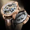 Armbanduhren JSDUN Business Lederband Männer Automatische Mechanische Armbanduhr Skeleton Retro Für Männliche Relogio Masculino233Z