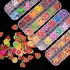 12 grid Nail Art rhinestones kits fruit watermelon shape metal rivet ball For nails Decorations DIY Design manicure tools box package NAR017