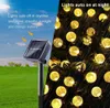 LED Solar Light Outdoor Bubble Ball String Lights 5M 7M 10M Waterproof Decorative Garland Lamps for Home Garden Decor