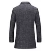 Veste de marque de mode d'automne manteau de laine pour hommes manteaux d'affaires à simple boutonnage vêtements pour hommes tendance mi-long trench-coat hommes 211122