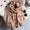 Ny gåva 2021 Fashion Winter Unisex Top 100% Cashmere Scarf för män Kvinnor High End Designer Oversized Classic Check Big Plaid Shawls och Scarves Mäns Kvinnors Scarfs 5aaa