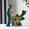 Home Decoration Ceramic Figurines Sculpture Minimalist Style Office Desk European Living Room Accessories 210924