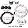 Link Chain Magnetic Attraction Beads Bracelet Couples Matching Frosted Stone Healing Friendship Unisex Jewelry For Lovers H8WF9207650