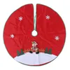 Christmas Decorations Red Flannelette Tree Skirt Base Floor Mat Apron Cover For Home Xmas
